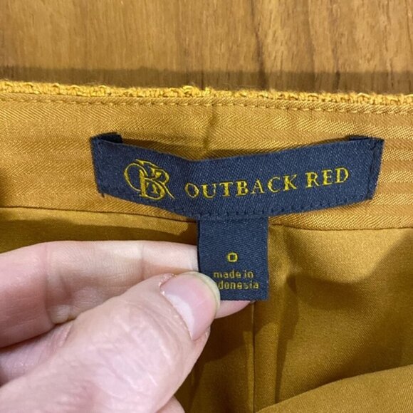 Outback Red Mustard Yellow Mini Skirt Size 0 - Picture 12 of 13